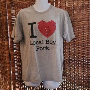 I Love Local Boy Pork Hawaii May's Hawaii T-shirt L